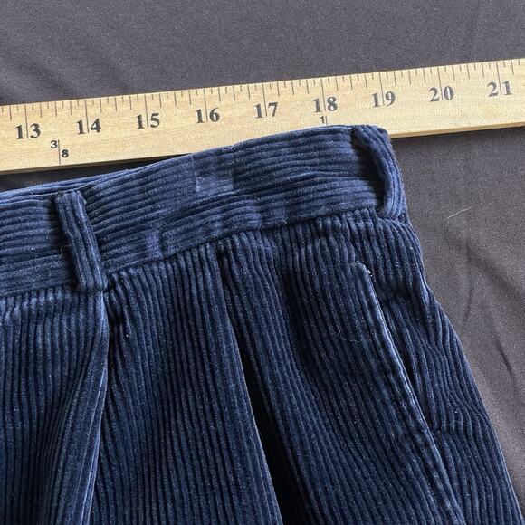 Vintage Corbin Off the Cuff Mens 38x28 Blue Corduroy Pants Cotton 90s Trouser - Picture 7 of 10